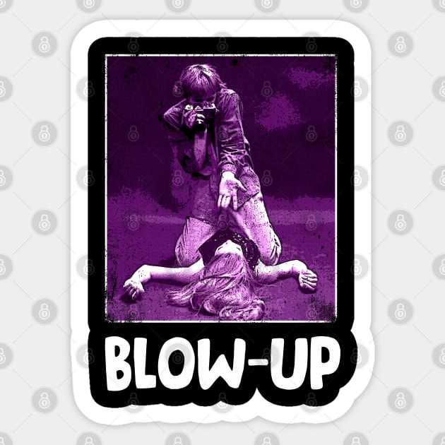 BlowUp Reverie Retro Tee Channeling the Artistic Vibe and Cultural Zeitgeist of the Influential Film Sticker by Anime Character Manga